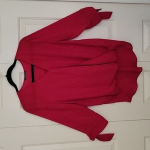 West key red faux wrap high low top